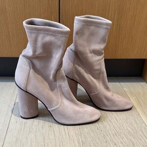 Stuart Weitzman Light Pink Women's Suede Ankle Boots